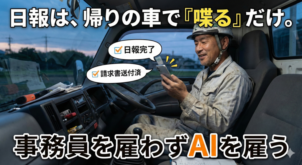 PC不要！スマホ1つで「現場の残業」をゼロにする。大阪・旭区の建設業特化DX・AI活用ガイド