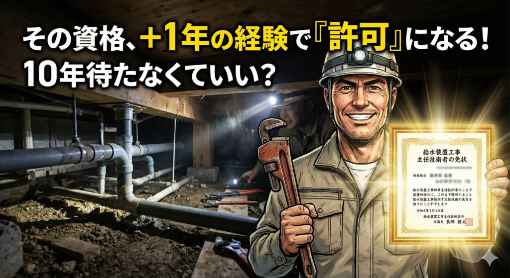 大阪市旭区の管工事・水道業者向け：専任技術者になれる資格と実務経験の壁
