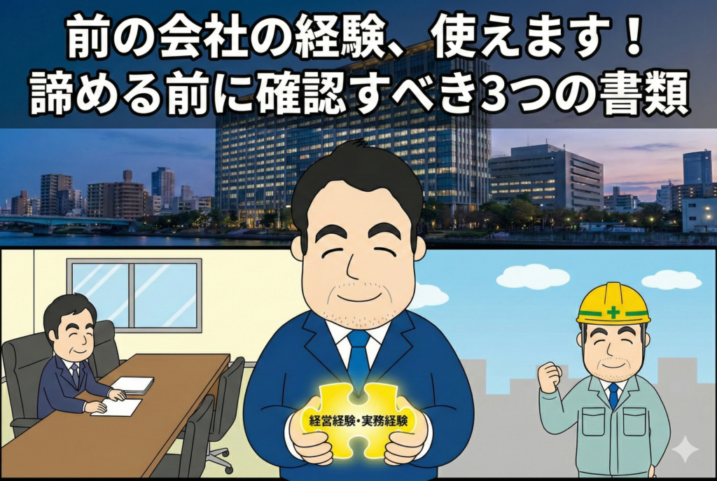 経営業務の管理責任者（経管）がいない！他社での経験を大阪府庁に認めてもらう方法