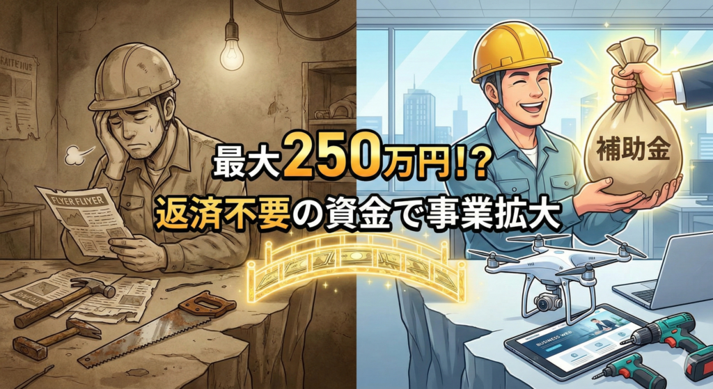 大阪のひとり親方を救う「小規模事業者持続化補助金」。建設業での採択事例と使い道