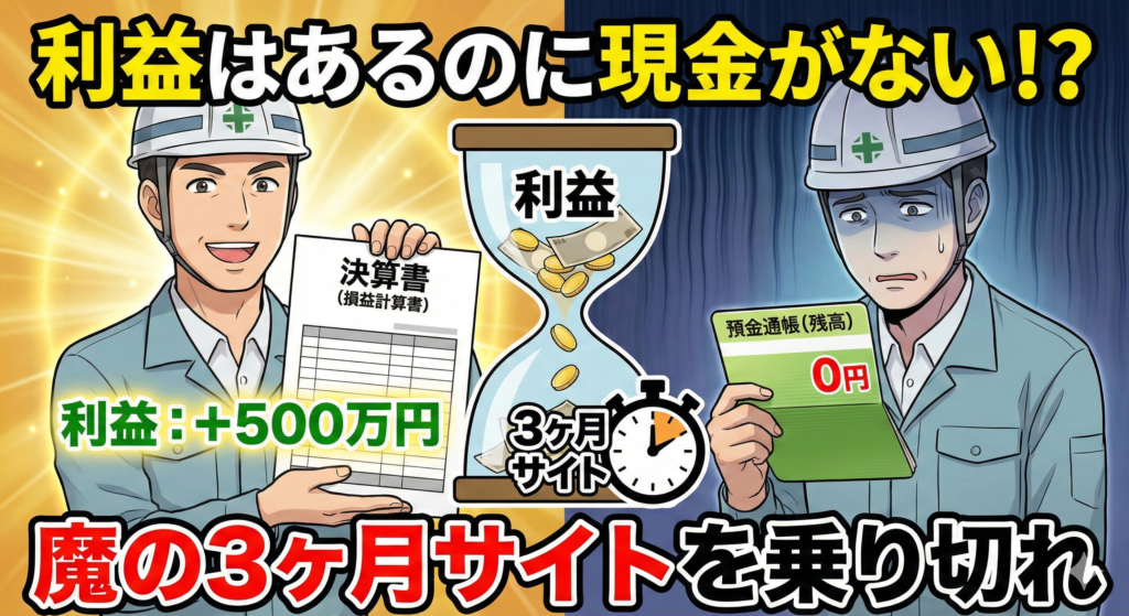 「黒字倒産」を防げ！建設業特有の長い入金サイトを乗り切る資金繰りテクニック