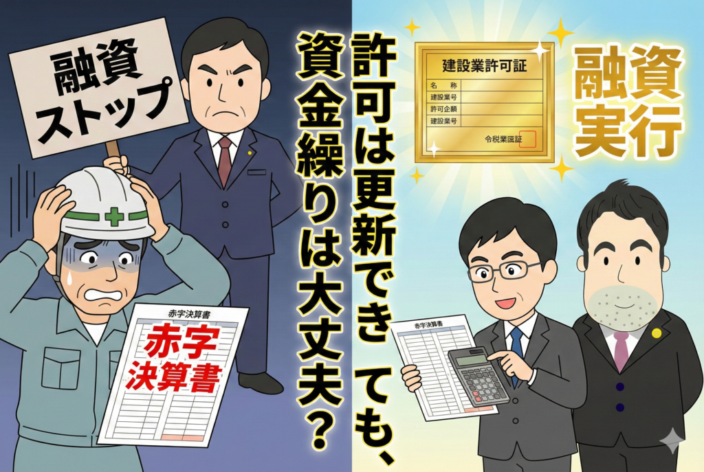赤字決算でも建設業許可は守れるが、融資は？大阪の税理士・行政書士が教える財務改善