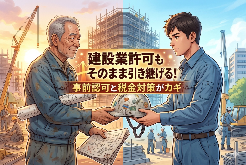 建設業の事業承継。大阪の高齢親方が息子や従業員に会社を譲るときの手続きと税金