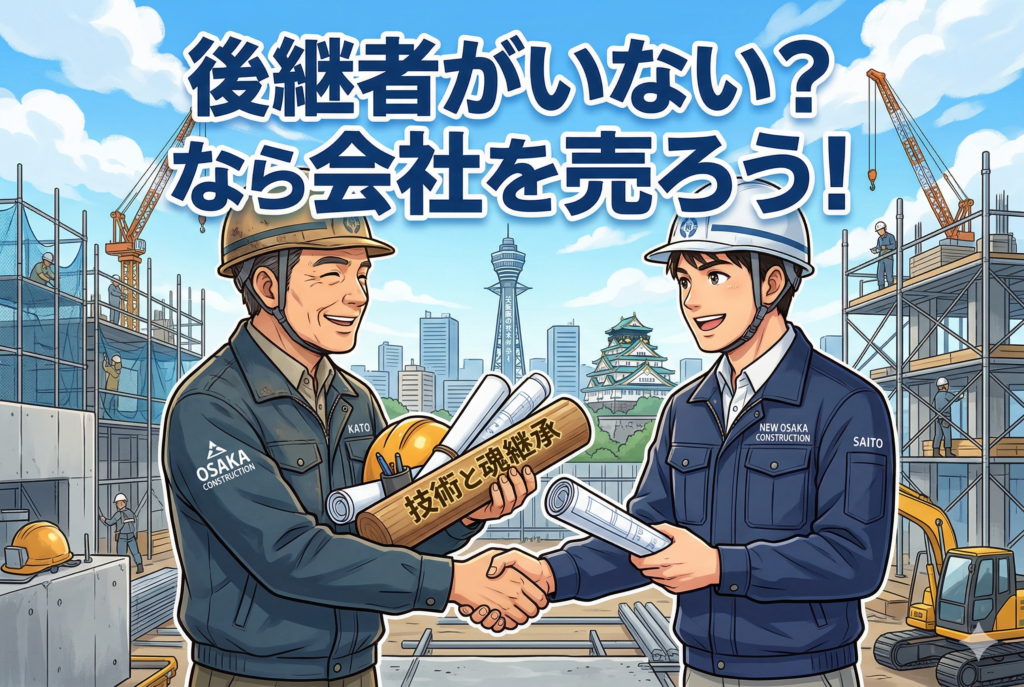 M&Aで建設会社を売る・買う。大阪の小規模事業者が廃業せずに事業を残す選択肢