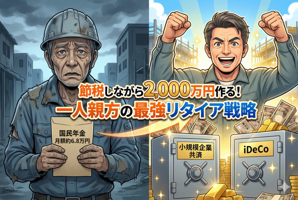 一人親方の老後資金。国民年金だけでは足りない？大阪でiDeCoや小規模企業共済を活用