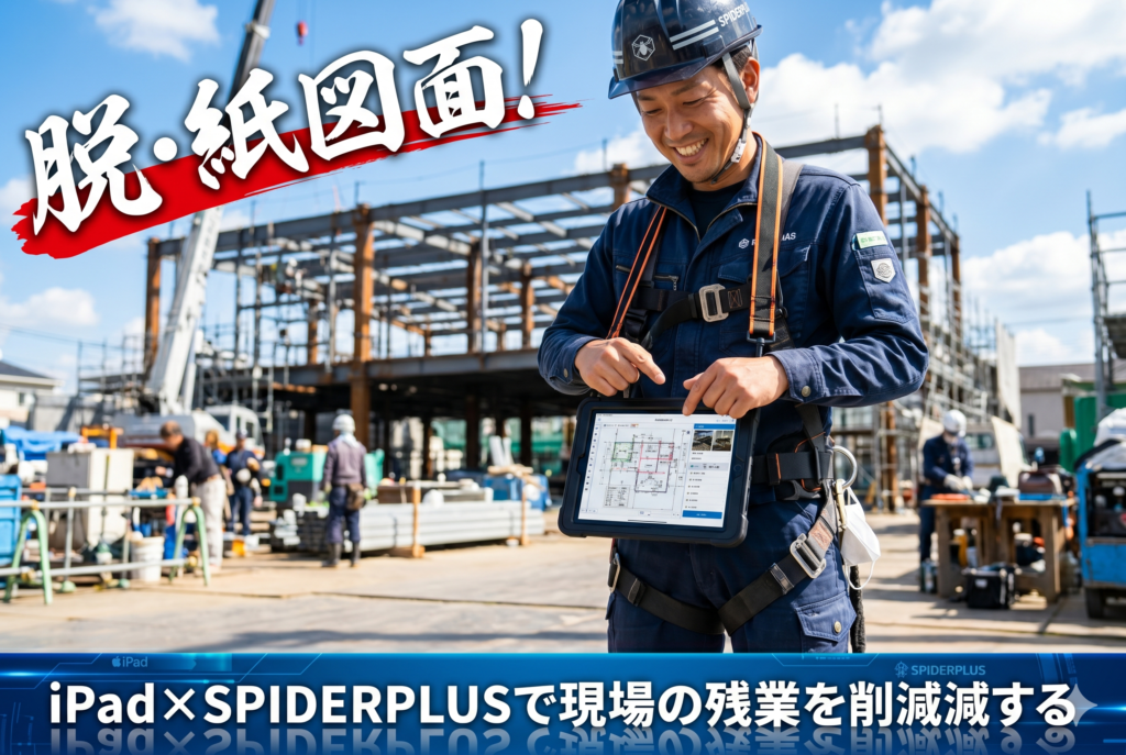 図面はiPadで見る時代。大阪の現場で紙をなくす「SPIDERPLUS」などの図面アプリ活用術