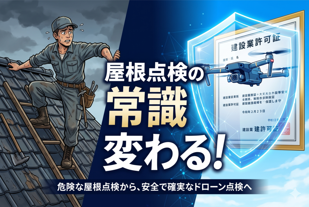 ドローンで屋根点検。大阪の板金・瓦業者が導入すべき空撮DXと許可申請