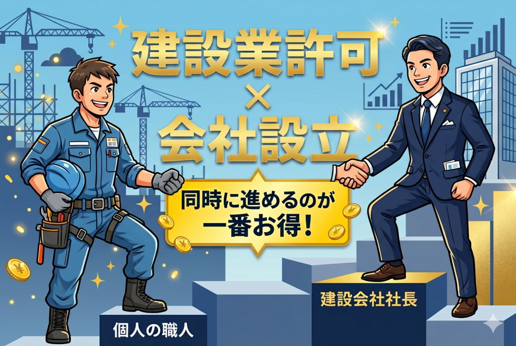 【大阪版】建設業許可と会社設立を同時に！ひとり親方向け「法人化パック」で信用と節税を手に入れる