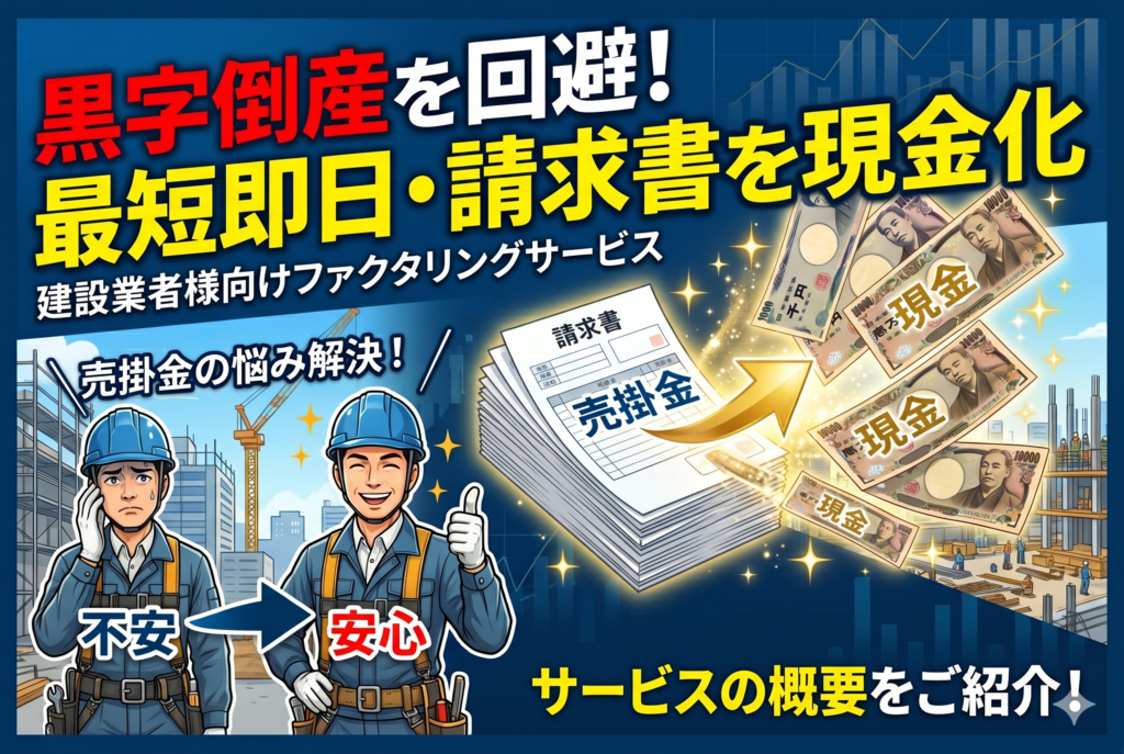 【大阪の建設業者向け】黒字倒産を防げ！ファクタリングを活用したキャッシュフロー改善戦略