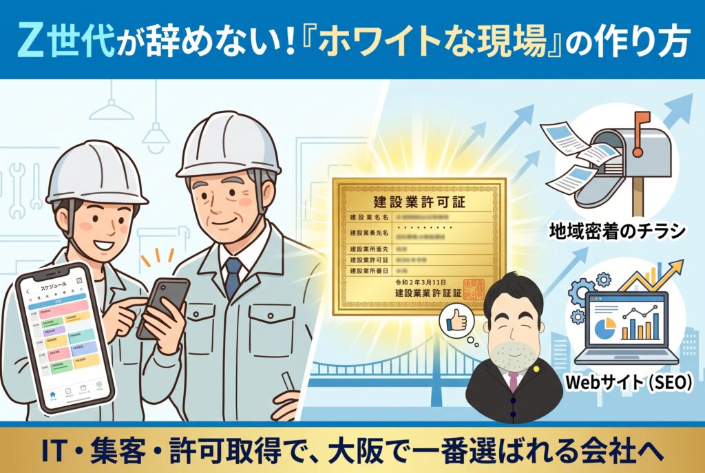 若手が辞めない建設会社の特徴。大阪のZ世代職人が求める「ホワイトな現場」とは