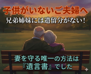 子供がいないご夫婦へ「妻に全財産を」は遺言書がないと叶わない理由