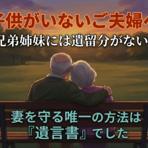 子供がいないご夫婦へ「妻に全財産を」は遺言書がないと叶わない理由