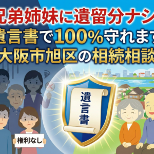 大阪市旭区の行政書士が解説！兄弟姉妹には「遺留分」がないって本当？