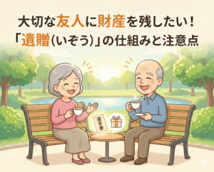 仲の良い友人に財産を譲りたい！「遺贈」という選択肢とは