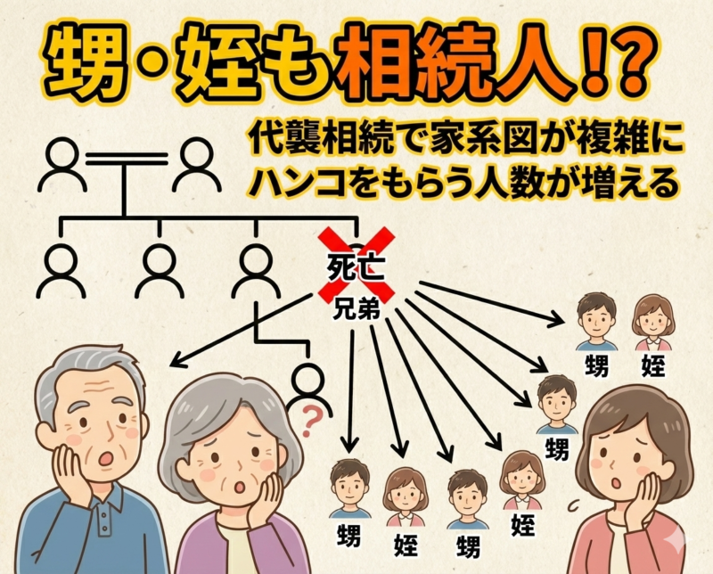 甥や姪が相続人になるケースとは?子供がいない夫婦の複雑化する家系図