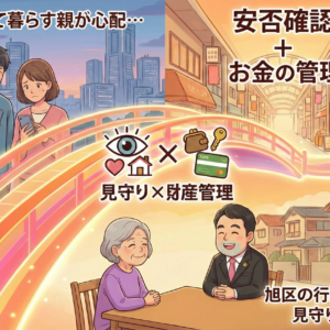 高齢の親と離れて暮らす不安。旭区周辺の「見守り」と「財産管理」の連携サポート｜行政書士の生前対策