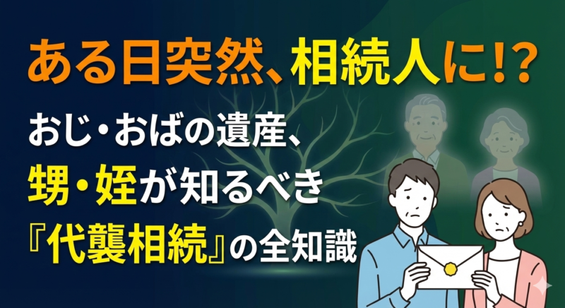 「おじ・おば」の相続人になった甥・姪の方へ。代襲相続の基礎知識と手続きの流れ