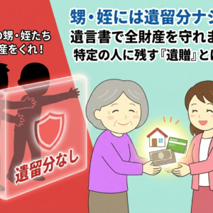 甥・姪には遺留分がない！遺言書さえあれば「全財産」を特定の相手に残せます