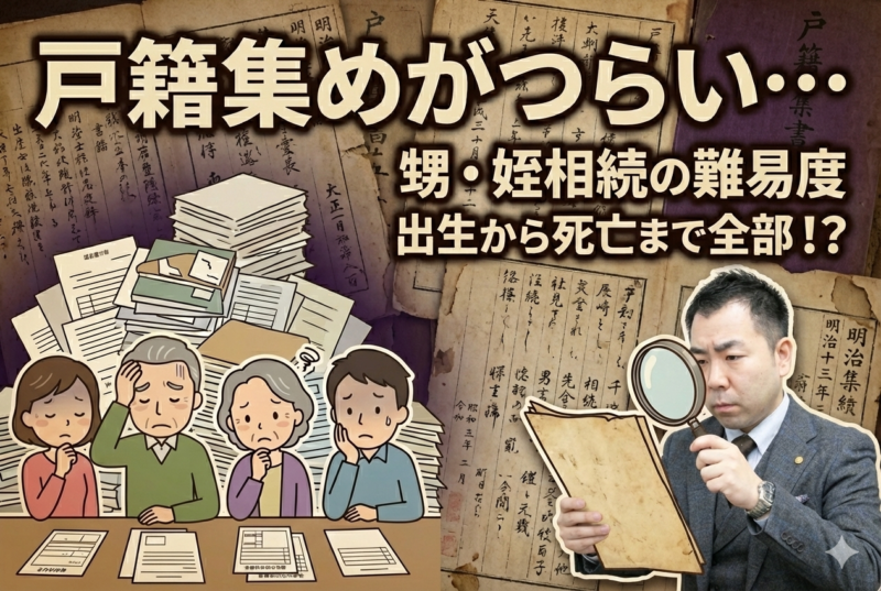 大量の戸籍謄本が必要に…。甥・姪が相続する場合の「相続人調査」の難易度と解決策