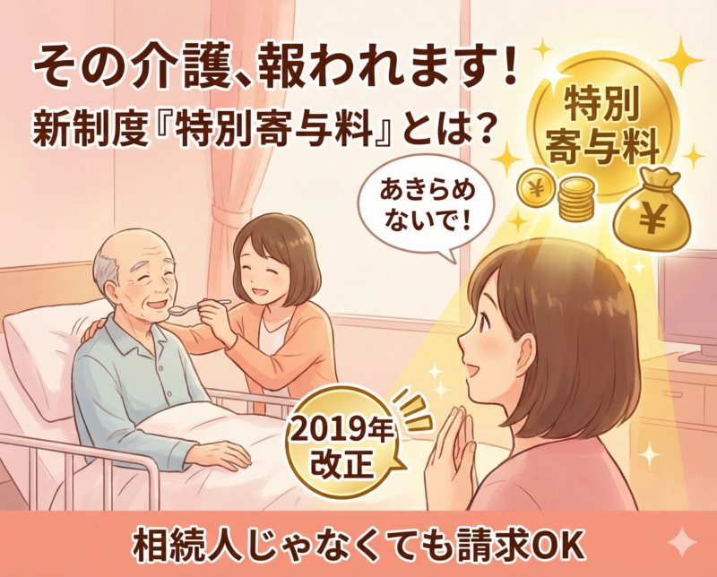 【子供のいない叔父の介護をしていた私】寄与分は認められる？新制度「特別寄与料」で報われる可能性