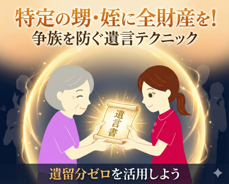 特定の甥っ子だけに財産をあげたい。公正証書遺言で「争族」を防ぐ書き方と3つのテクニック