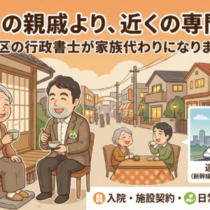 遠方の親戚より近くの専門家。旭区の行政書士が「家族代わり」になる時｜地域密着のサポート
