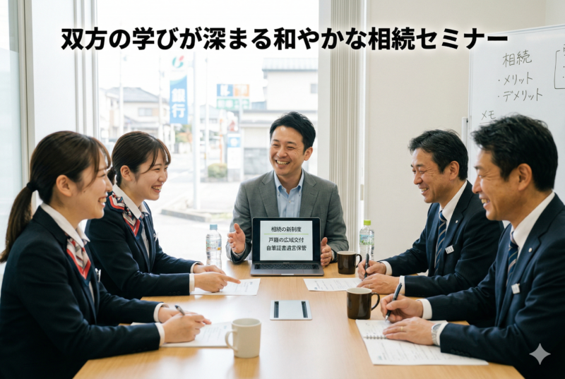 地域の銀行様と「相続」勉強会を開催！お客様の笑顔につながる制度選びとは？