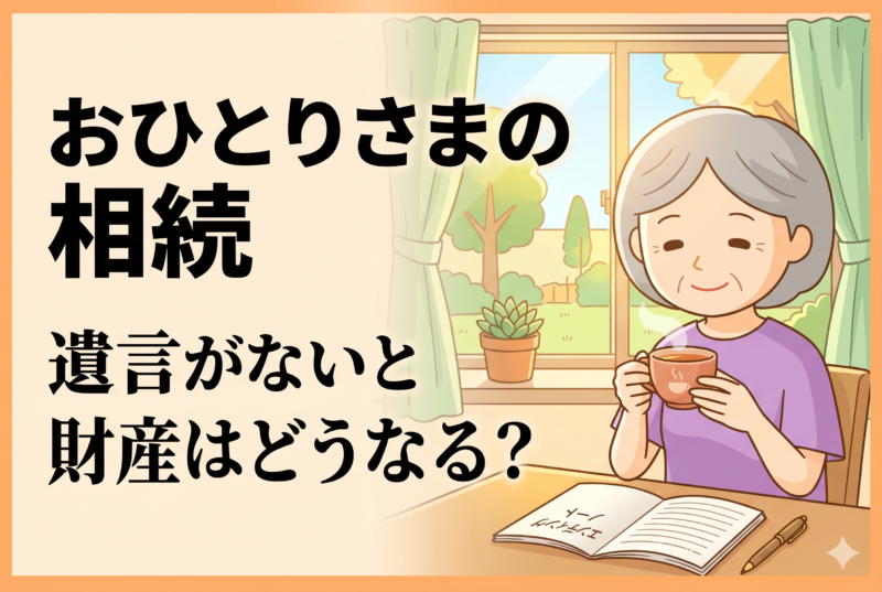 【行政書士監修】おひとりさまの相続トラブル例と、死後に財産はどうなる？