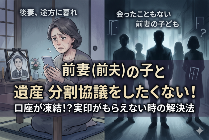 前妻（前夫）の子と遺産分割協議をしたくない！後妻が夫の死後に直面する相続トラブル