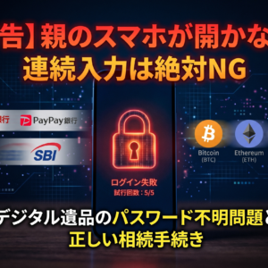 スマホのパスワードが分からない！親の「デジタル遺品」相続手続きと解除の注意点