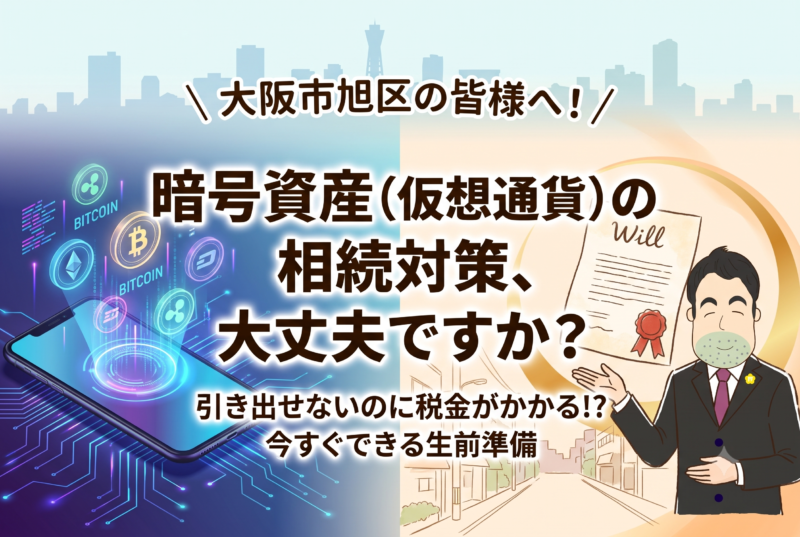 【大阪市旭区の相続相談】暗号資産（仮想通貨）の相続対策は万全ですか？今すぐできる生前準備