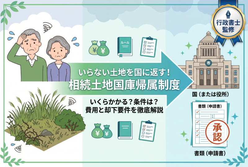 【行政書士が解説】いらない土地を国に返す「相続土地国庫帰属制度」の条件と費用
