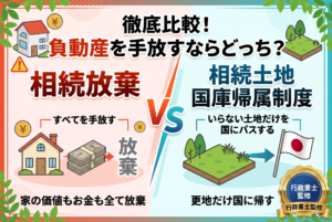 「相続放棄」と「相続土地国庫帰属制度」はどちらがお得？メリット・デメリット徹底比較