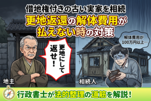 【都市部特有】借地権付きの古い実家を相続。地主への更地返還費用が払えない時の対策