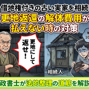 【都市部特有】借地権付きの古い実家を相続。地主への更地返還費用が払えない時の対策