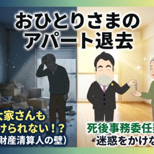 身寄りがない方の遺品整理とアパート退去は誰がやる？孤独死を避けるための生前準備