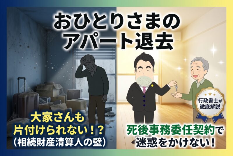 身寄りがない方の遺品整理とアパート退去は誰がやる？孤独死を避けるための生前準備