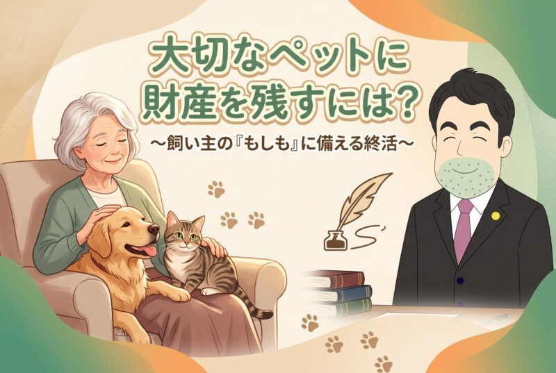 【大阪の行政書士解説】ペットに遺産は残せる？飼い主のもしもに備える方法