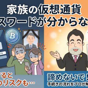 家族が仮想通貨を残して亡くなった…パスワードが分からない時の対処法と相続の流れ