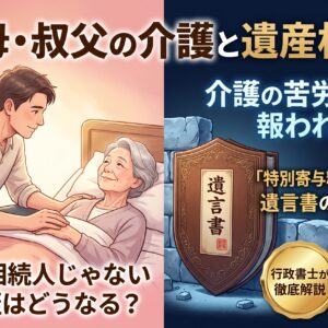 伯母・叔父の介護をしている甥・姪は遺産をもらえる？「特別寄与料」と遺言の重要性