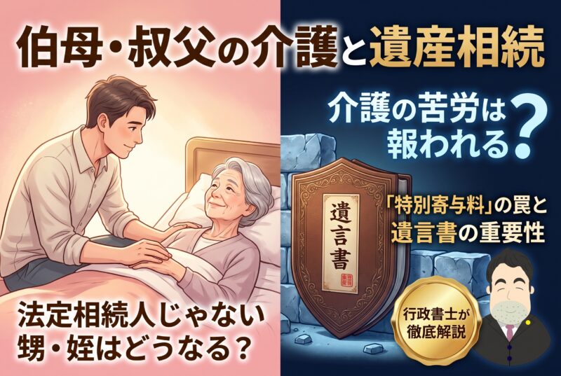 伯母・叔父の介護をしている甥・姪は遺産をもらえる？「特別寄与料」と遺言の重要性